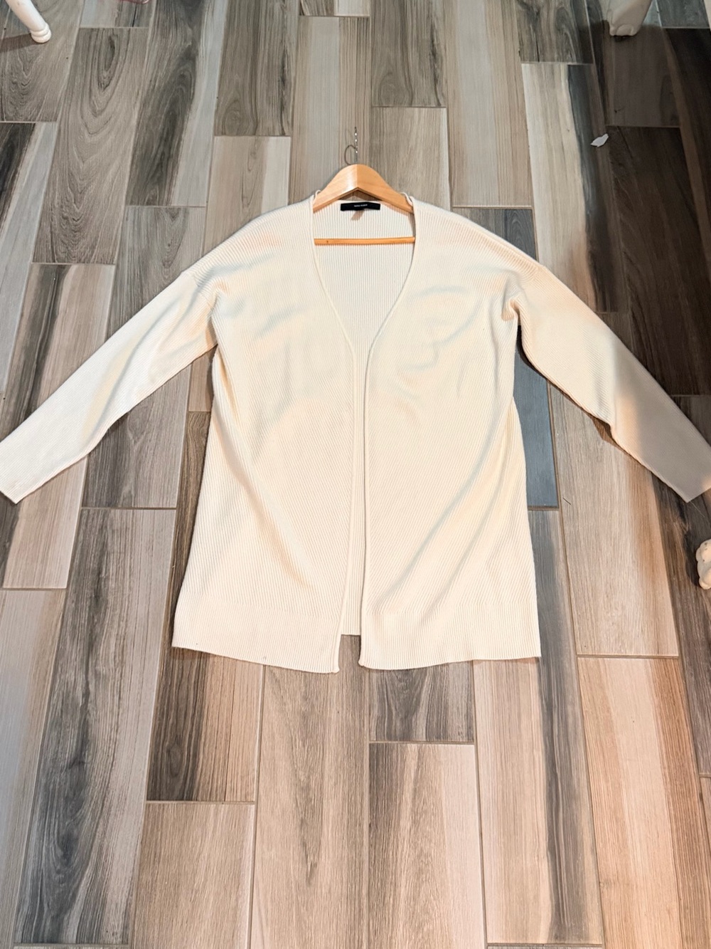 Vero Moda Cream Ribbed Open Cardigan - Picture 3 of 7